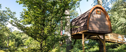 cabane perchée au Lac des Vieilles Forges