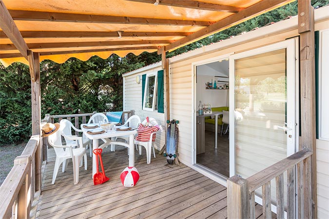 terrasse du mobil-home Classic