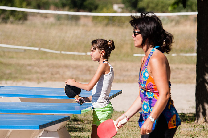 activité ping pong au camping