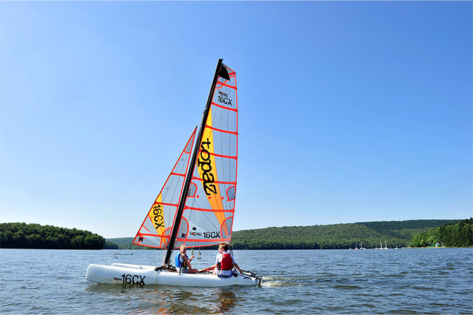 découverte voile sur le lac des vieilles Forges